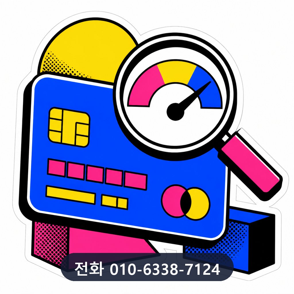신용카드 한도 대출 한도 확인 이미지 · 문의 010-6338-7124